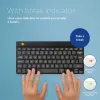 Ergonomiczna klawiatura R-Go Tools R-Go Compact Break, kompaktowa klawiatura z oprogramowaniem do przerw, QWERTZ (DE), Bluetooth, czarna