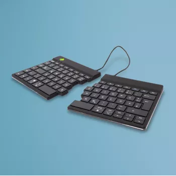 Klawiatura ergonomiczna R-Go Tools R-Go Split Break z oprogramowaniem do przerw, ergonomiczna klawiatura dzielona, QWERTZ (DE), Bluetooth, czarna