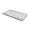 Ergonomiczna klawiatura R-Go Tools R-Go Compact Break, kompaktowa klawiatura z oprogramowaniem do przerw, QWERTZ (DE), Bluetooth, biała