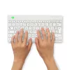 Ergonomiczna klawiatura R-Go Tools R-Go Compact Break, kompaktowa klawiatura z oprogramowaniem do przerw, QWERTZ (DE), Bluetooth, biała