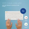 Ergonomiczna klawiatura R-Go Tools R-Go Compact Break, kompaktowa klawiatura z oprogramowaniem do przerw, QWERTZ (DE), Bluetooth, biała