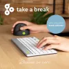 Ergonomiczna klawiatura R-Go Tools R-Go Compact Break, kompaktowa klawiatura z oprogramowaniem do przerw, QWERTZ (DE), Bluetooth, biała