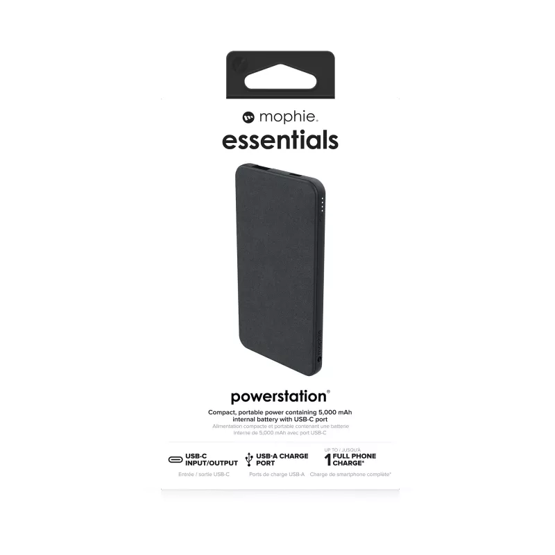 mophie essentials powerstation 5K 5000 mAh Czarny