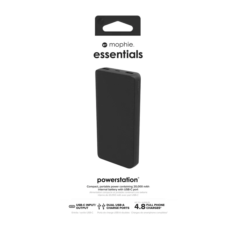 mophie essentials powerstation 20K 20000 mAh Czarny