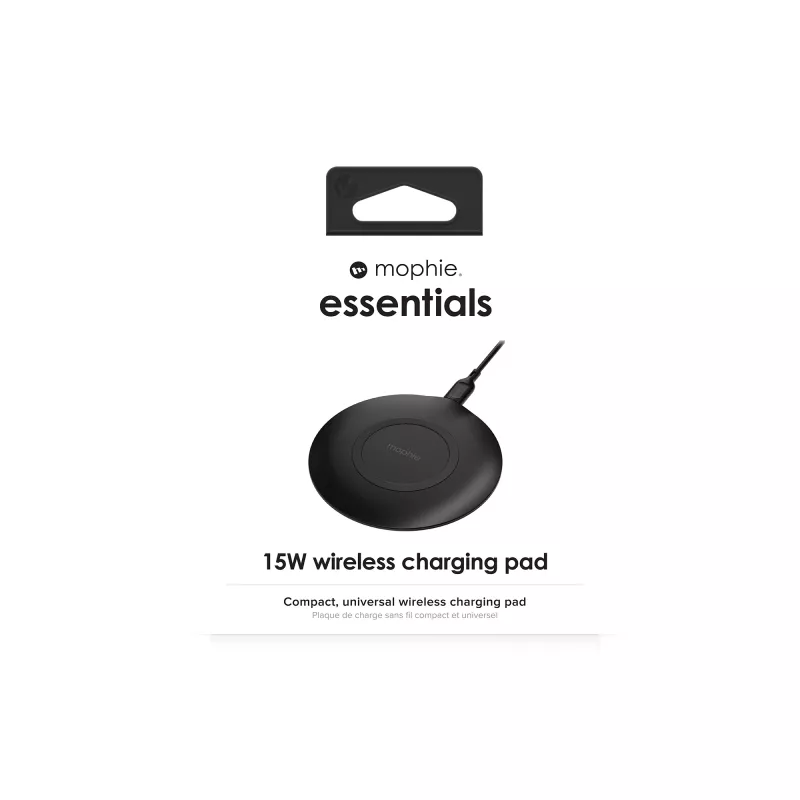 mophie essentials bezprzewodowa ładowarka 15W Smartfon Czarny USB Wewnętrzna