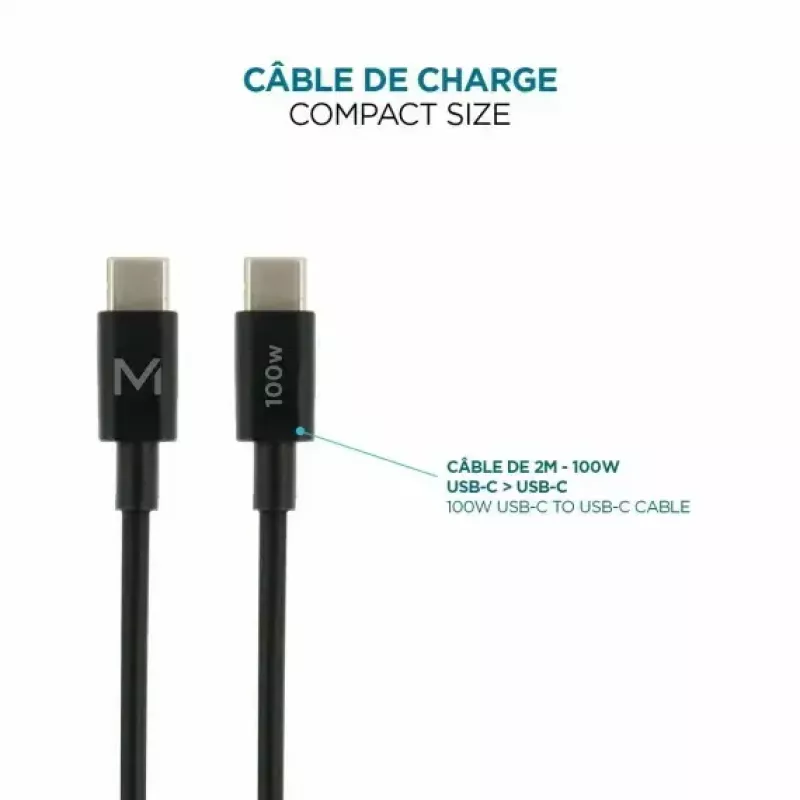 Ravanson Mobilis Ładowarka 100W GaN 2×USB‑C + 1×USB‑A AC wewnętrzna — do laptopa, smartfona, tabletu — Czarny