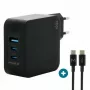 Ravanson Mobilis Ładowarka 100W GaN 2×USB‑C + 1×USB‑A AC wewnętrzna — do laptopa, smartfona, tabletu — Czarny