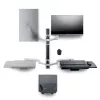 StarTech.com Wall Mount Workstation, Uchwyt VESA do monitorów 32 cale, w pełni przegubowy pojedynczy uchwyt na monitor i tacka na klawiaturę z uchwytem na komputer stacjonarny/PC, biurko stojące