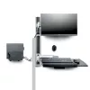 StarTech.com Wall Mount Workstation, Uchwyt VESA do monitorów 32 cale, w pełni przegubowy pojedynczy uchwyt na monitor i tacka na klawiaturę z uchwytem na komputer stacjonarny/PC, biurko stojące