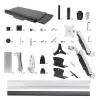 StarTech.com Wall Mount Workstation, Uchwyt VESA do monitorów 32 cale, w pełni przegubowy pojedynczy uchwyt na monitor i tacka na klawiaturę z uchwytem na komputer stacjonarny/PC, biurko stojące