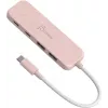 Koncentrator USB-C j5create JCH342ER-N 4-portowy Typu-C Typu-A Gen 2 10000 Mbit/s Różowy