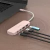 Koncentrator USB-C j5create JCH342ER-N 4-portowy Typu-C Typu-A Gen 2 10000 Mbit/s Różowy