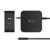 j5create 102W GaN PD USB-C 2-Portowa ładowarka z wymiennymi wtyczkami AC
