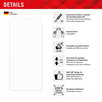 Displex Smart Glass (9H) do Xiaomi Redmi 13C, naklejka montażowa, niezniszczalne