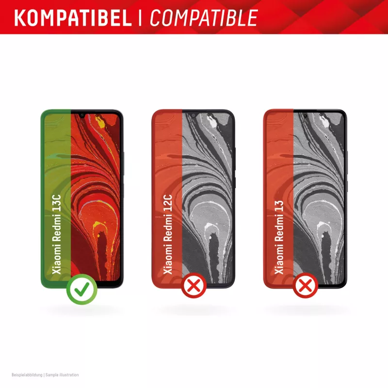 Displex Smart Glass (9H) do Xiaomi Redmi 13C, naklejka montażowa, niezniszczalne