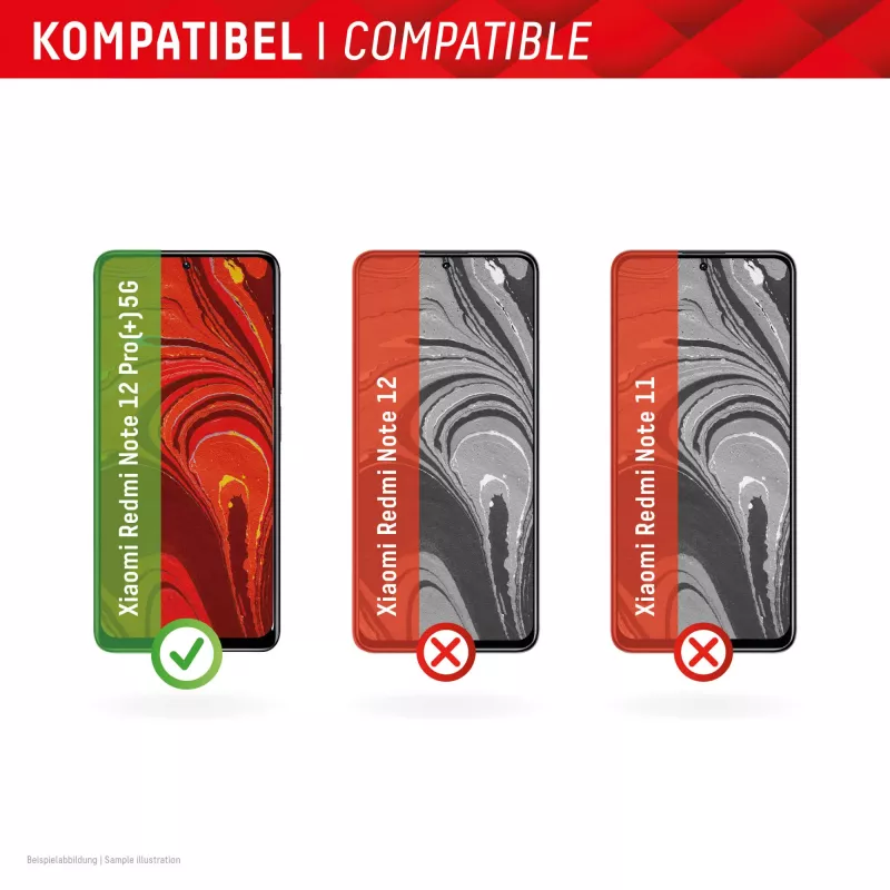 Displex Szkło Hartowane (10H) do Xiaomi Redmi Note 12 Pro(+) 5G, EASY-ON® Eco Ramka Montażowa, odporne na zarysowania