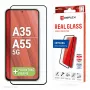 Displex Pełna Osłona Ekranu (10H) do Samsung Galaxy A35/A55 5G, Eko Rama Montażowa, Pełne Pokrycie