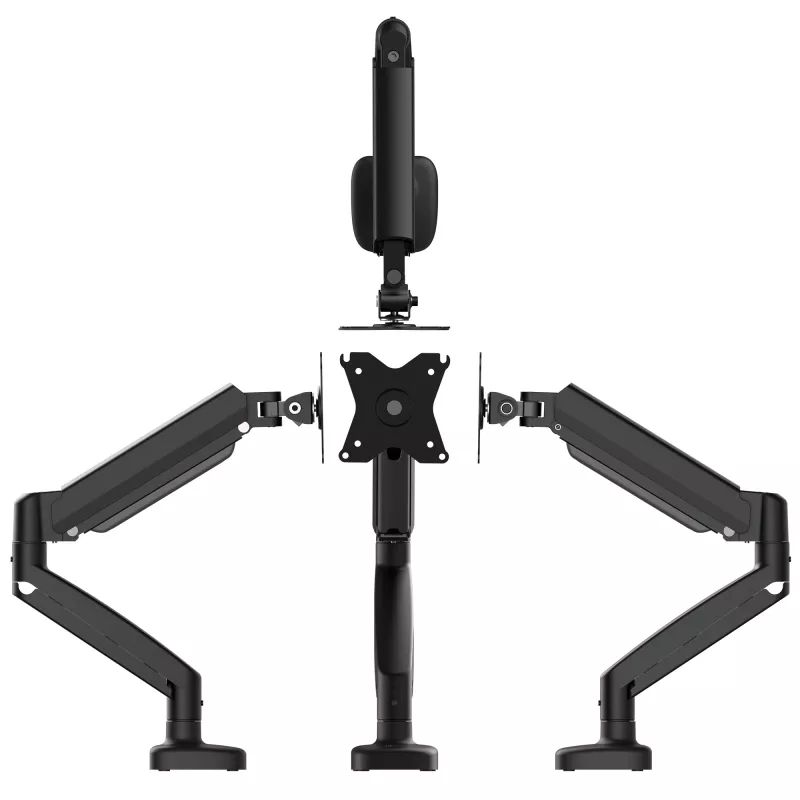 j5create JTSA101 Ergonomiczny uchwyt do monitora Czarny Zacisk/Przelotka 8 kg 17 do 32 cali