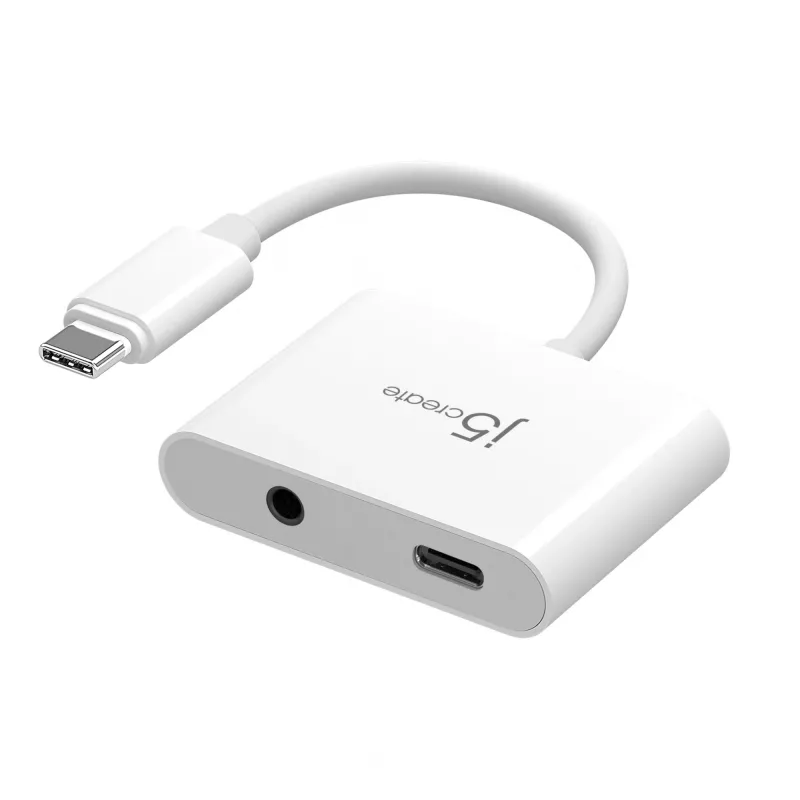 j5create JCA122 Adapter audio USB-C® na 3,5 mm z Power Delivery, czarny
