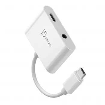 j5create JCA122 Adapter audio USB-C® na 3,5 mm z Power Delivery, czarny