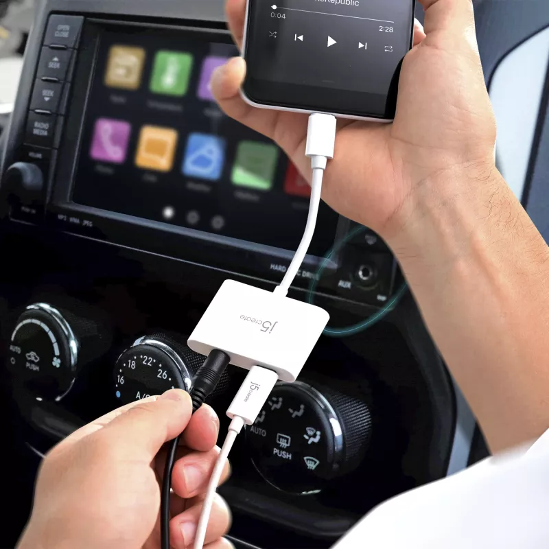 j5create JCA122 Adapter audio USB-C® na 3,5 mm z Power Delivery, czarny