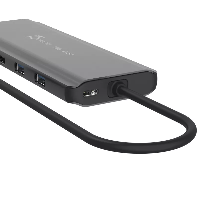 j5create JCD398 USB-C® Mini stacja dokująca Dual 4K HDMI™ 10 Gb/s, Czarna