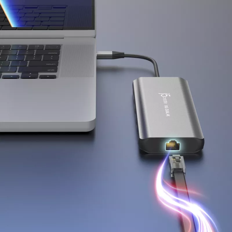 j5create JCD398 USB-C® Mini stacja dokująca Dual 4K HDMI™ 10 Gb/s, Czarna