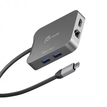 j5create JCD3191 4K60 Elite podróżny adapter USB-C®, czarny