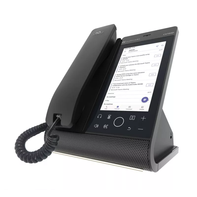 AudioCodes Teams C470HD Total Touch IP-Phone PoE GbE ze zintegrowanym BT i dwuzakresowym Wi-Fi