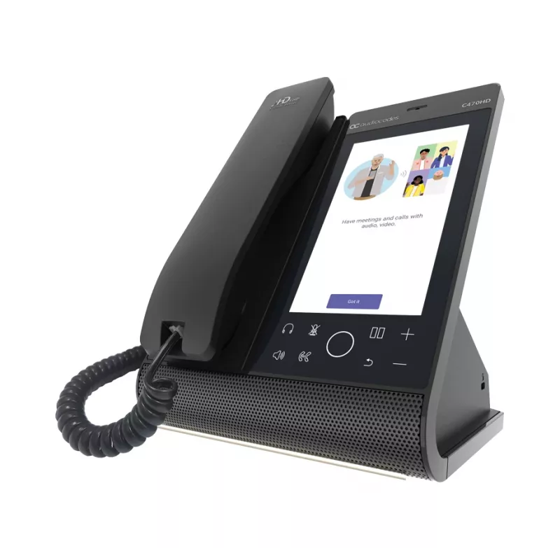 IP Phone AudioCodes Teams C470HD PoE GbE Wired Handset Android
