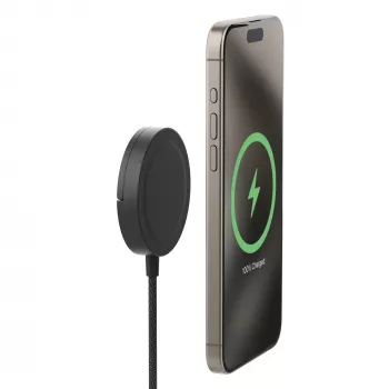 mophie Qi2 Magnetic Charger Smartphone Czarny USB Ładowanie bezprzewodowe Szybkie ładowanie Wewnętrzna