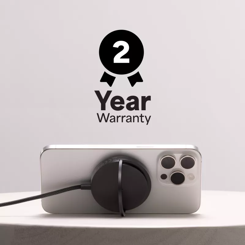 mophie Qi2 Magnetic Charger Smartphone Czarny USB Ładowanie bezprzewodowe Szybkie ładowanie Wewnętrzna