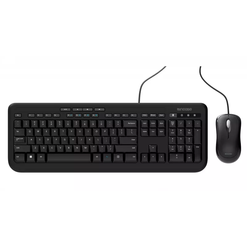 Incase Designed by Microsoft Wired Desktop 600 klawiatura Mysz w zestawie USB QWERTY UK English Czarny