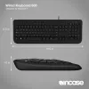 Przewodowa pełnowymiarowa klawiatura Incase Designed by Microsoft Wired 600 — USB, QWERTY, angielski (UK), czarna