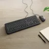 Incase Designed by Microsoft Wired Desktop 600 klawiatura Mysz w zestawie Uniwersalne USB QWERTY Francuski Czarny