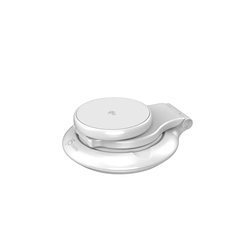j5create Qi2 3-w-1 magnetyczna składana bezprzewodowa stacja ładująca do użytku wewnątrz pomieszczeń USB Smartwatch Słuchawki Smartphone