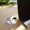 Stacja ładująca bezprzewodowa podróżna magnetyczna j5create Qi2 3-w-1 do użytku wewnętrznego USB szybkie ładowanie biała