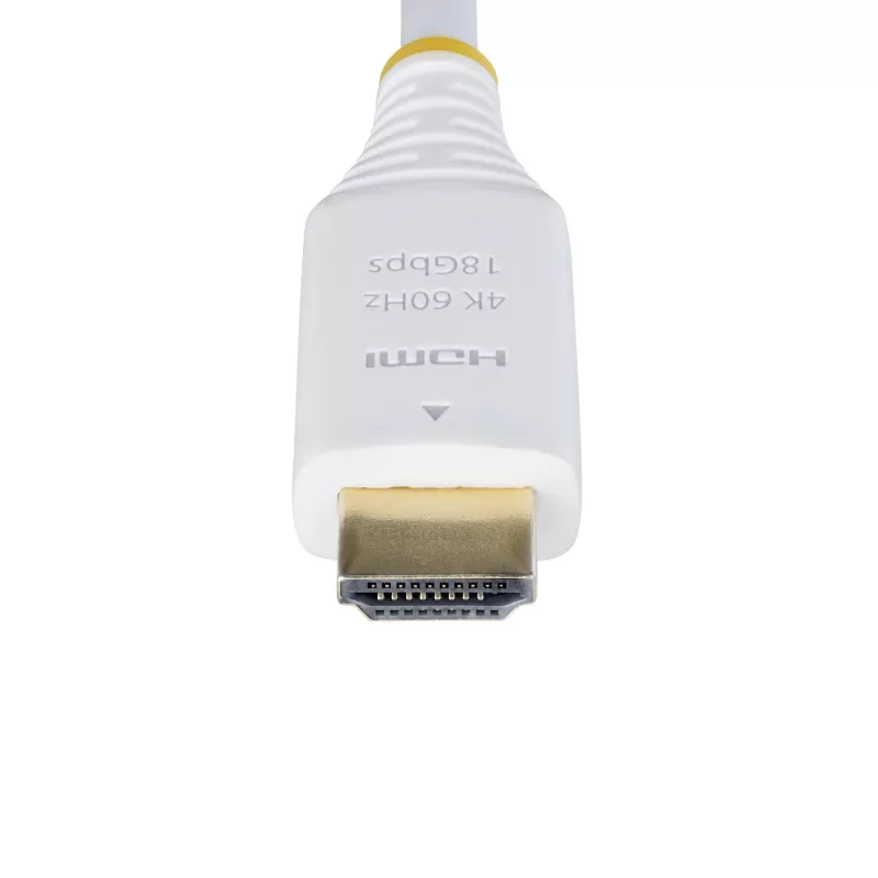StarTech.com 1,8 m Premium Certified High Speed HDMI kabel, 4K 60Hz/1440p 144Hz, HDR10/HDCP 2.2/ARC, 18Gbps, przewód UHD HDMI 2.0 do TV/monitora/wyświetlacza, koszulka TPE, biały