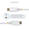 StarTech.com 1,8 m Premium Certified High Speed HDMI kabel, 4K 60Hz/1440p 144Hz, HDR10/HDCP 2.2/ARC, 18Gbps, przewód UHD HDMI 2.0 do TV/monitora/wyświetlacza, koszulka TPE, biały