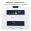 StarTech.com HDMI KVM Extender Over IP sieciowy, 4K 60Hz, bez sterowników, zestaw nadajnika i odbiornika HDMI i USB przez Ethernet/CAT6, AVoIP, w zestawie uchwyty montażowe