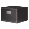 Szafa rackowa ROLINE Pro 19-calowa, do montażu na ścianie, 7U, 600x600 mm (szer. x gł.), czarna, zamek na klucz, IP20
