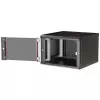 Szafa rackowa ROLINE Pro 19-calowa, do montażu na ścianie, 7U, 600x600 mm (szer. x gł.), czarna, zamek na klucz, IP20