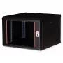 Szafa rackowa ROLINE Pro 19-calowa, do montażu na ścianie, 7U, 600x600 mm (szer. x gł.), czarna, zamek na klucz, IP20