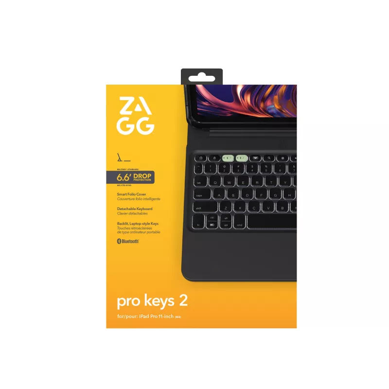 ZAGG Pro Keys 2 QWERTZ Niemiecki Bluetooth Czarny