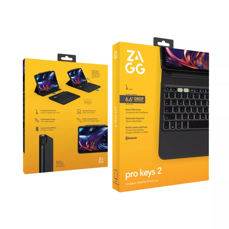 ZAGG Pro Keys 2 QWERTZ Niemiecki Bluetooth Czarny