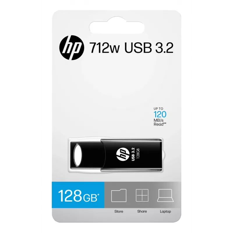 Pamięć USB HP 712w 128 GB USB Type-A 3.2 Gen 1 (3.1 Gen 1) Czarna
