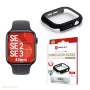 Szkło ochronne PanzerGlass Displex 10H do Apple Watch SE3/SE2/SE (44 mm) — pełna obudowa, IP68, zatrzaskowe, czarne matowe