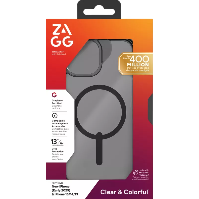 ZAGG Santa Cruz Snap etui iPhone 17e/16e/15/14/13 Czarny
