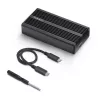 StarTech.com USB4 M.2 NVMe Enclosure, 40Gbps, External USB-C/Thunderbolt NVMe SSD Enclosure, Aluminum Heatsink Case, B+M/M-Key
