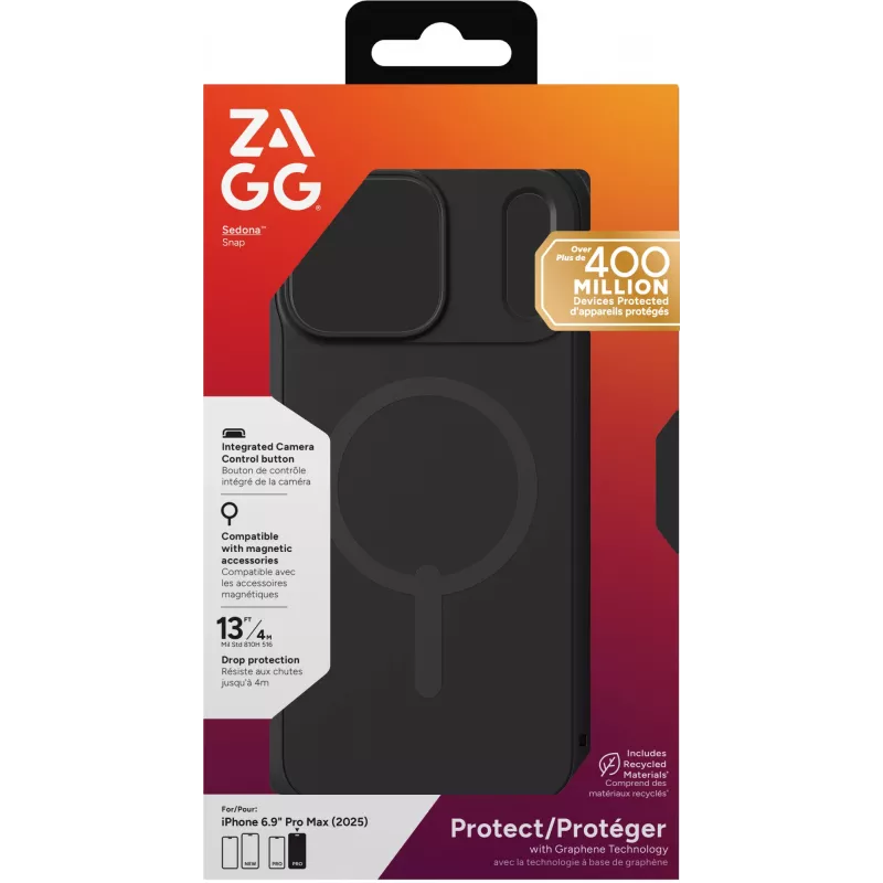 ZAGG Sedona Snap Case do Apple iPhone 17 Pro Max Flood Czarny